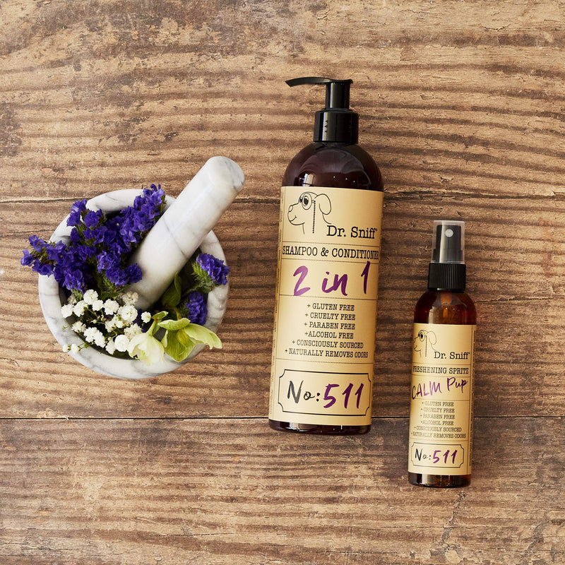 [Australia] - 2-in-1 Dog Shampoo & Conditioner by Dr. Sniff | Small Batch & Made by Hand in the USA with Organic Ingredients | Cruelty-Free, Paraben-Free, SLS-Free | 16oz Calm Pup 