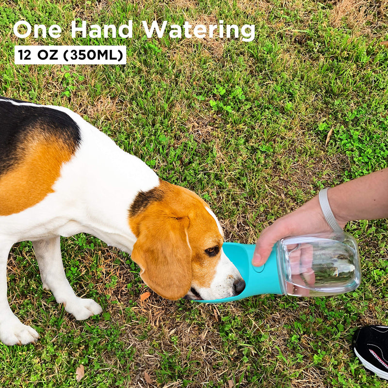 KORPET Dog Water Bottle Walking Pet Water Bottle Water Bottle for Dogs Leak Proof Dog Water Bottle for Walking Puppy Outdoor Walking Hiking, Travel, Water Bottle for Large Dogs 12 oz - PawsPlanet Australia