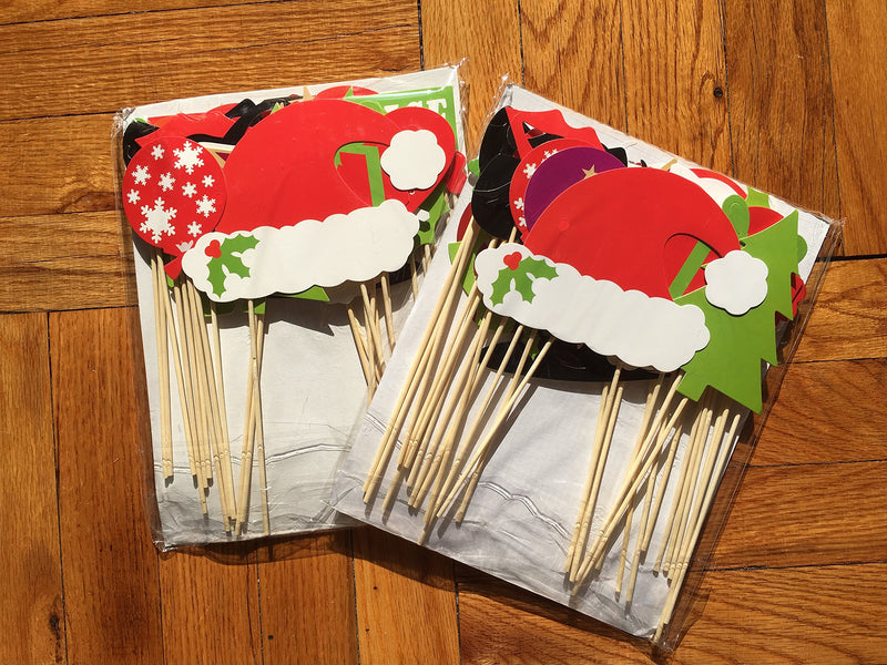 [USA-SALES] Christmas Photo Booth Props, Party photo props, Christmas decorations, NO DIY Required, attached to the stick 50 pcs by USA-Sales Seller - PawsPlanet Australia