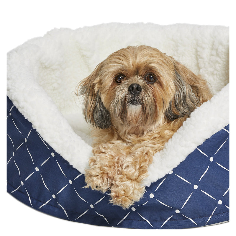 [Australia] - MidWest Homes for Pets  "Couture Orthopedic Cradle Pet Bed for Dogs & Cats Small Blue / White Diamond Pattern 