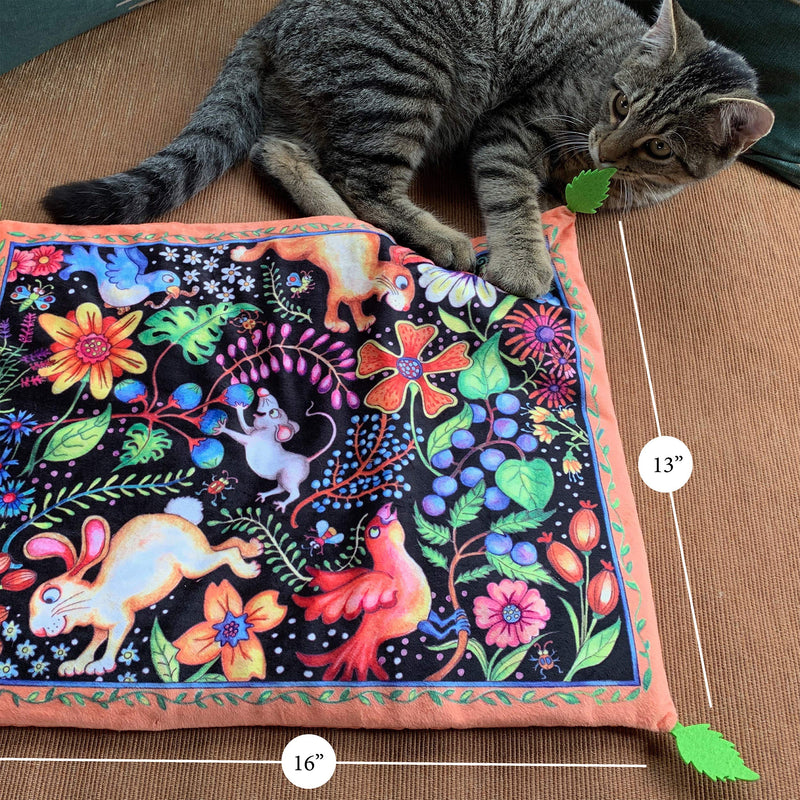 [Australia] - FUZZU Sweet Spot Kitty Carpet – Refillable Interactive Catnip Pet Play Mat Rug with U.S. Grown Certified Organic Catnip 