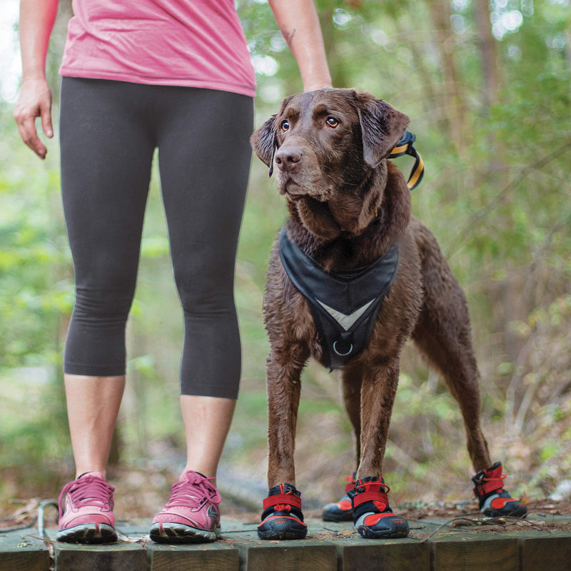 [Australia] - Kurgo Blaze Cross Dog Shoes | Winter Boots for Dogs | All Season Paw Protectors | Dog Shoes for Hot Pavement | Dog Snow Boots | Water Resistant | Reflective | No Slip | Chili Red/Black (X-Large) 