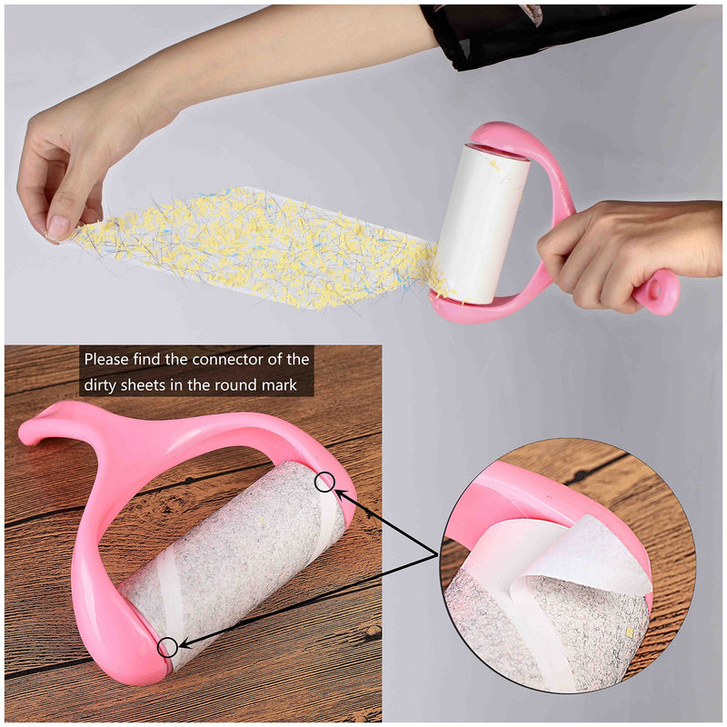 ISIYINER Lint Roller Set Pet Hair Remover Sticky Dust Roll Cleaner for Clothes Car Seat Carpet Sofa 8 Rolls - PawsPlanet Australia