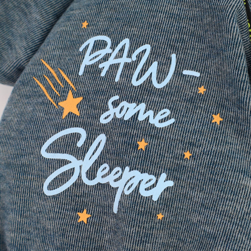 Fitwarm I Love You to The Moon and Back Paw-Some Sleeper Lightweight Velvet Dog Pajamas Thermal Pjs Puppy Clothes Stretchy Doggie Onesie Pet Shirt Cat Jammies X-Small Blue - PawsPlanet Australia