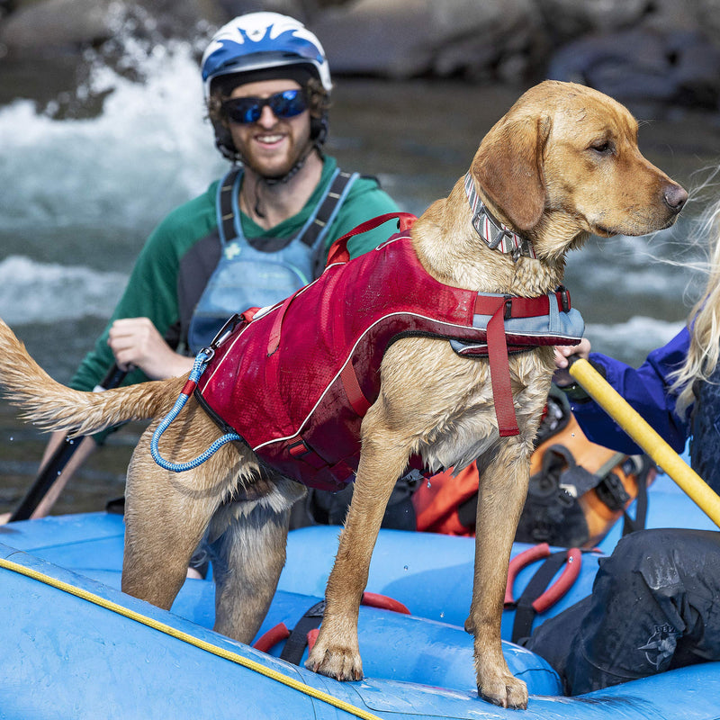 Kurgo Surf 'n Turf Dog Life Jacket, Flotation Vest for Dogs, Reflective, Adjustable, Extra Small-Red Red X-Small - PawsPlanet Australia