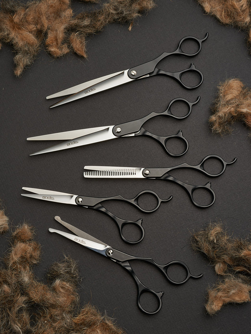 [Australia] - Andis Straight Shears, Professional Dog and Cat Grooming Right-Handed Thinning Shear 