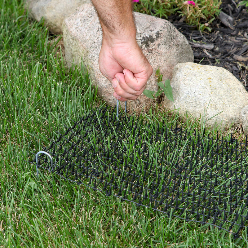 Tapix Cat Scat Mat with Spikes Digging Stopper - Anti-cat Network Cat Strips, Cat Deterrent Mat for Indoor and Outdoor with Staples 8 ft x 12 in - PawsPlanet Australia