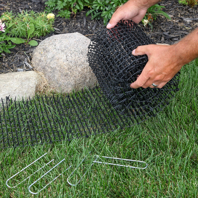 Tapix Cat Scat Mat with Spikes Digging Stopper - Anti-cat Network Cat Strips, Cat Deterrent Mat for Indoor and Outdoor with Staples 8 ft x 12 in - PawsPlanet Australia