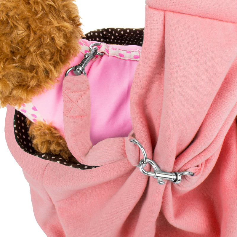 [Australia] - CueCue Pet Sling Pet Carrier with Safety Collar Hook Pink 