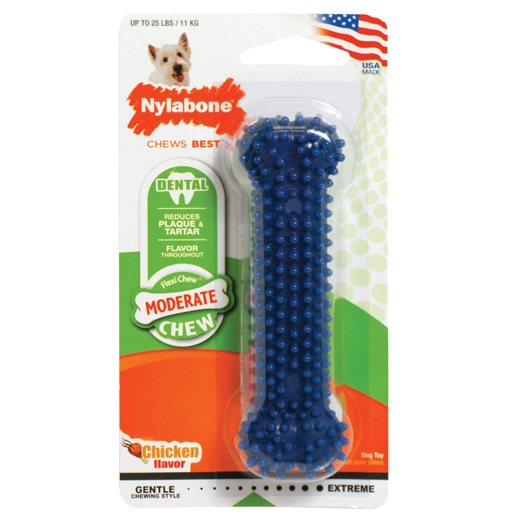 [Australia] - Nylabone Moderate Chew FlexiChew Dental Chew Toy Small/Regular - Up to 25 lbs. 