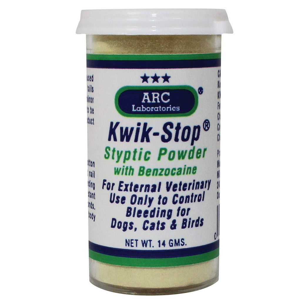 ARC Laboratories Kwik-Stop Styptic Powder for Dogs, Cats, and Birds, 14 g - PawsPlanet Australia