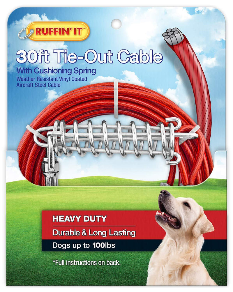 [Australia] - RUFFIN' IT Chrome Tie Cable 30ft Cable up to 100lbs 
