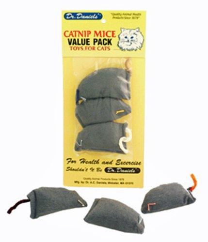 [Australia] - Dr. A.C. Daniels 3 Count Catnip Mouse Pet Toy 
