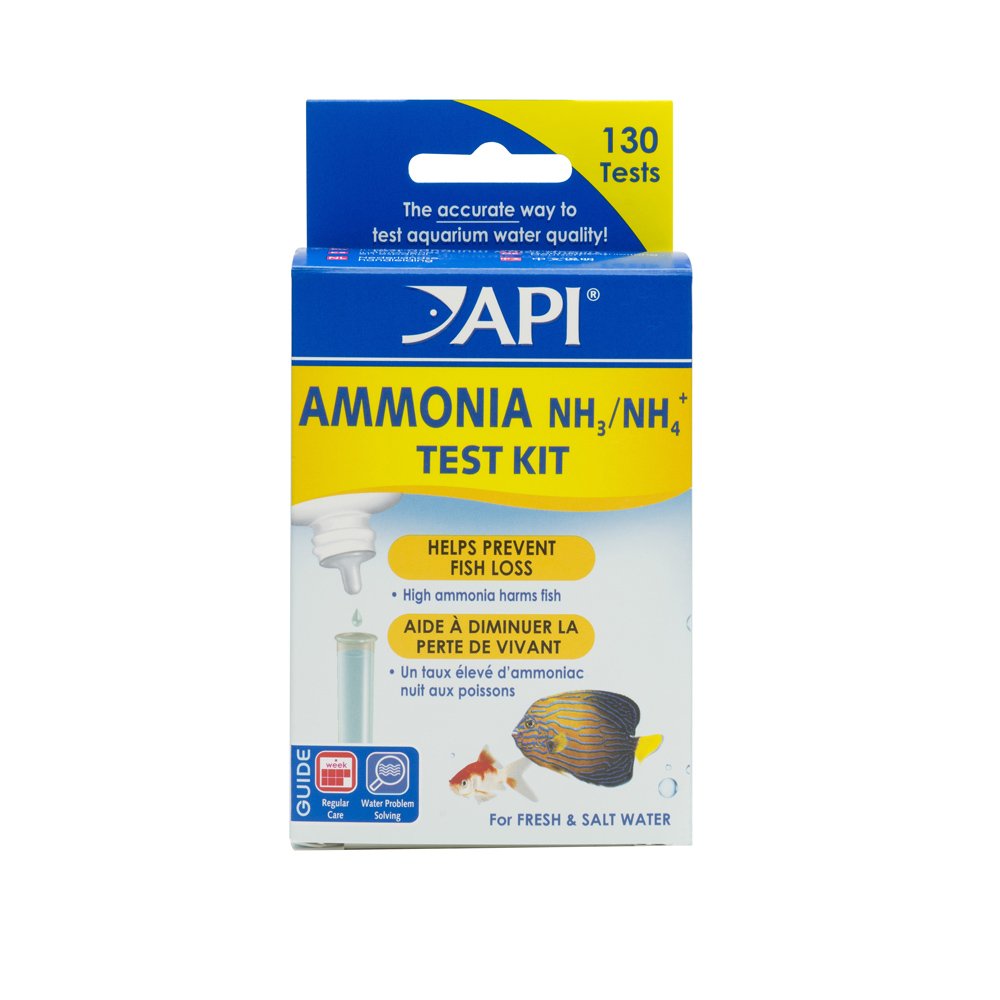 API TEST KIT, Different styles available, Monitors water quality and helps prevent invisible problems that can be harmful to fish, Fast, easy and accurate, Use weekly and when problems appear Ammonia - PawsPlanet Australia