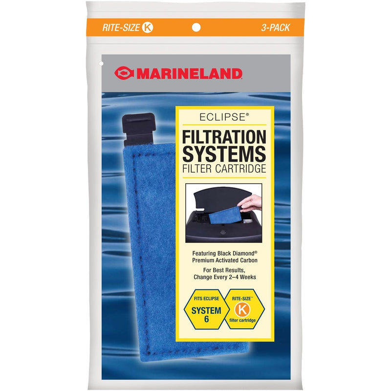 Marineland Eclipse Replacement Filter Cartridges, for Aquarium Filtration 3- count rite-size k - PawsPlanet Australia