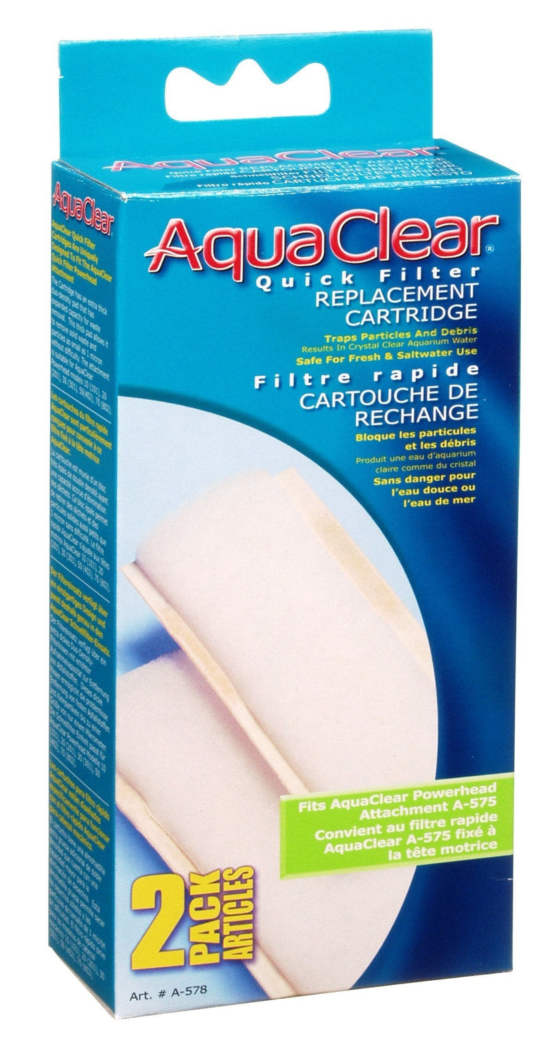 [Australia] - Aqua Clear Quick Filter Refill Cartridge for AquaClear Quick Filter Powerhead Attachment (A578) - 2-Pack A575 