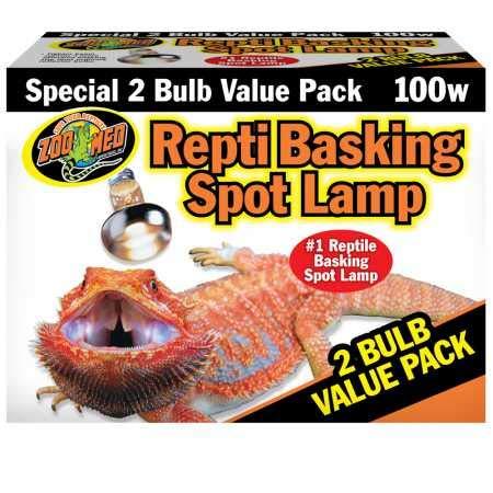 [Australia] - Zoo Med Repti Basking Spot Lamp Value Pack, 100 Watts 100 Watt/2 Pack 