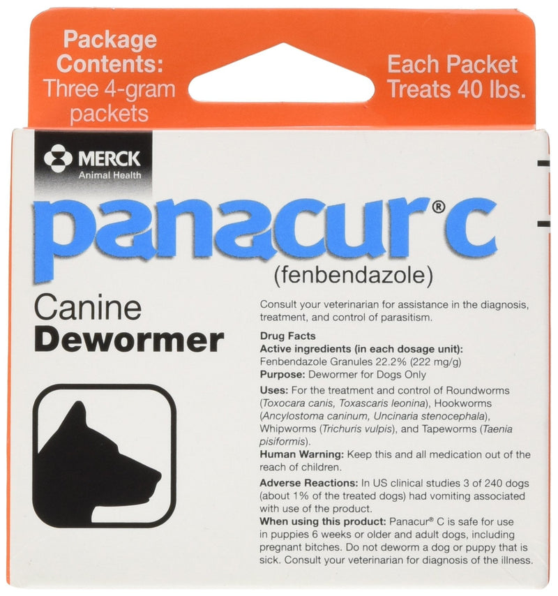 Panacur C Canine Dewormer (Fenbendazole), 4 Gram - PawsPlanet Australia
