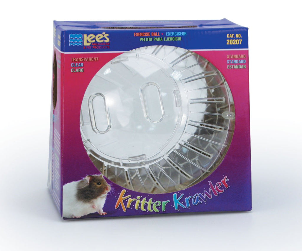 Lee's Kritter Krawler Exercise Ball, Standard, Clear - 7-Inch - PawsPlanet Australia