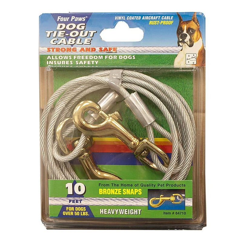 [Australia] - Four Paws Walk-About Rust Resistant Galvanized Steel Tie-Out Cable for Dogs 10-Foot - 