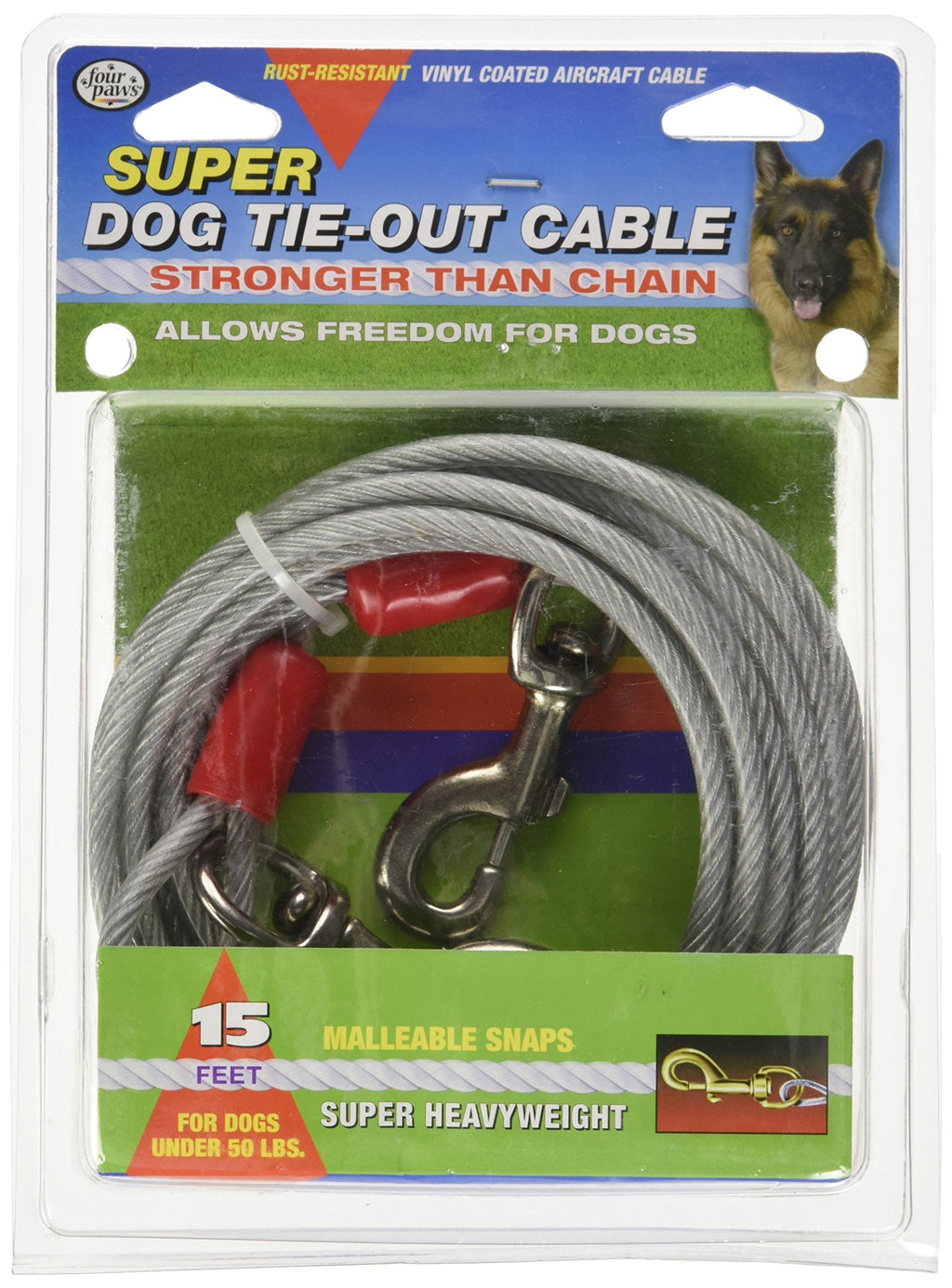 [Australia] - Super Tie Out Cable for Dogs 15 ft. 