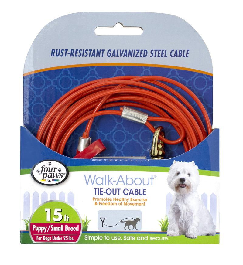 [Australia] - Four Paws 15 Foot Puppy Dog Tie Out Cable 