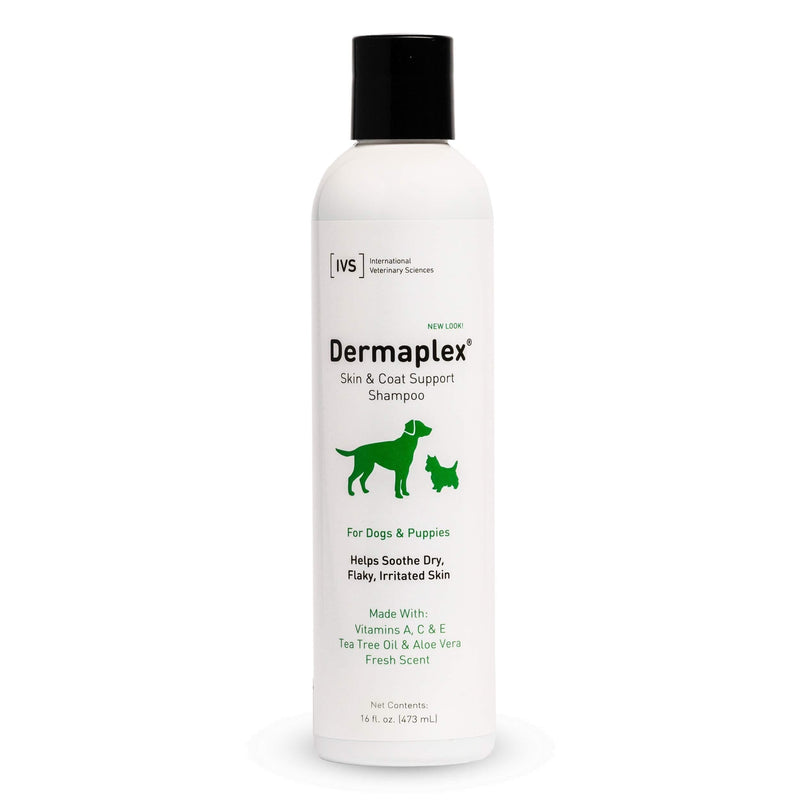 [Australia] - International Veterinary Sciences IVS Dermaplex Medicated Natural Shampoo with Tea Tree Oil to Soothe Dry, Irritated Skin for Dogs, Made in the USA 16 Ounce 