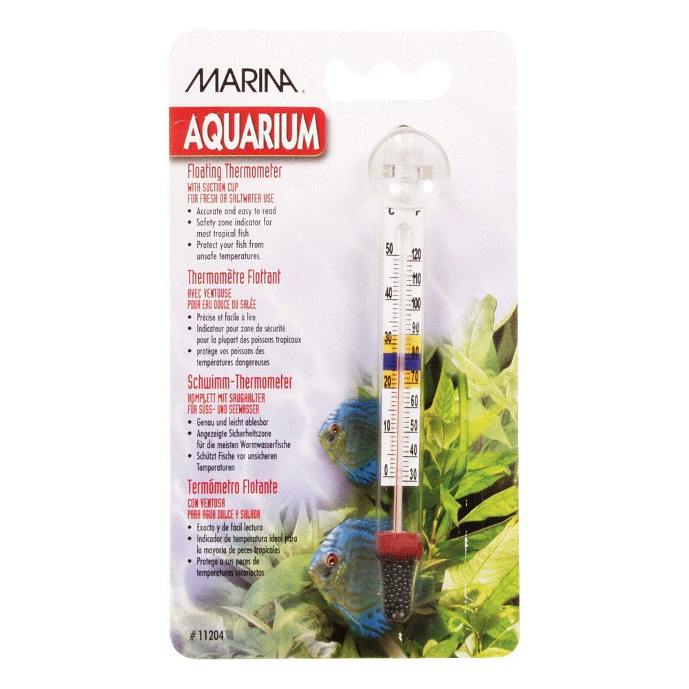 Marina Deluxe Floating Thermometer with Suction Cup 1 Pack - PawsPlanet Australia