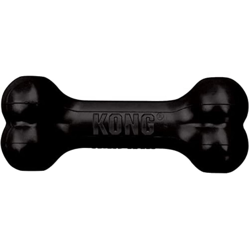 KONG - Extreme Goodie Bone - Durable Rubber Dog Bone for Power Chewers, Black Medium - PawsPlanet Australia