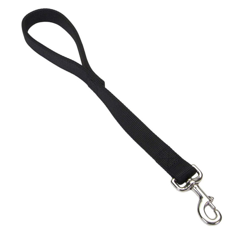 [Australia] - Coastal Pet Double-Ply Nylon Traffic Leash 1" Wide by 24" Long, Black, (1-Unit) 