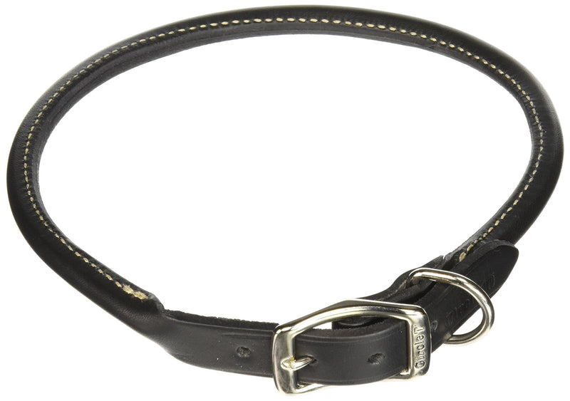 [Australia] - Coastal Pet Products DCP120620BLK Leather Circle T Oak Tanned Round Dog Collar, 20 by 3/4-Inch, Black 