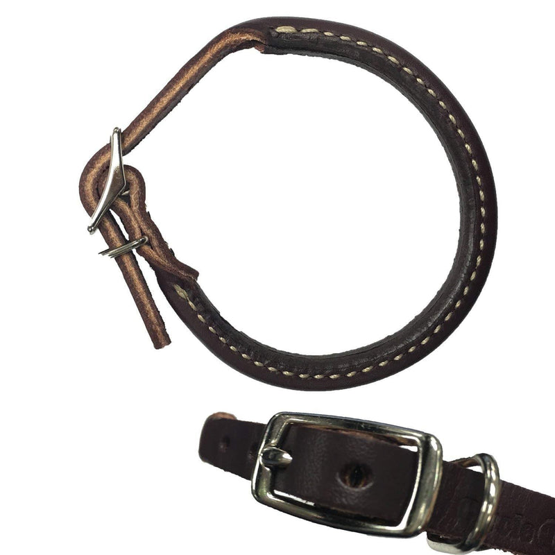 [Australia] - Coastal Pet Products Circle T Leather Round Dog Collar, 3/8" x 12", Latigo 
