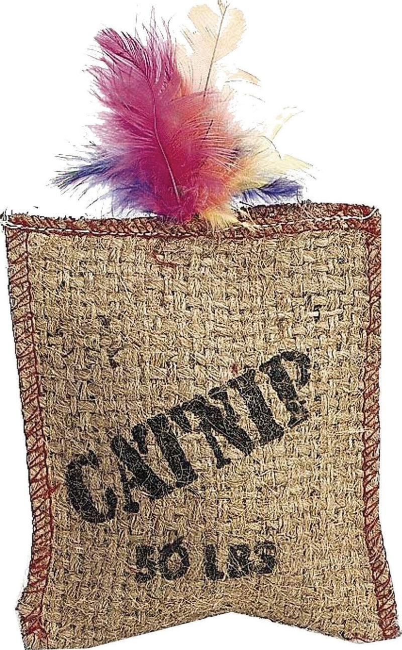 [Australia] - Ethical Jute and Feather Sack with Catnip Cat Toy 