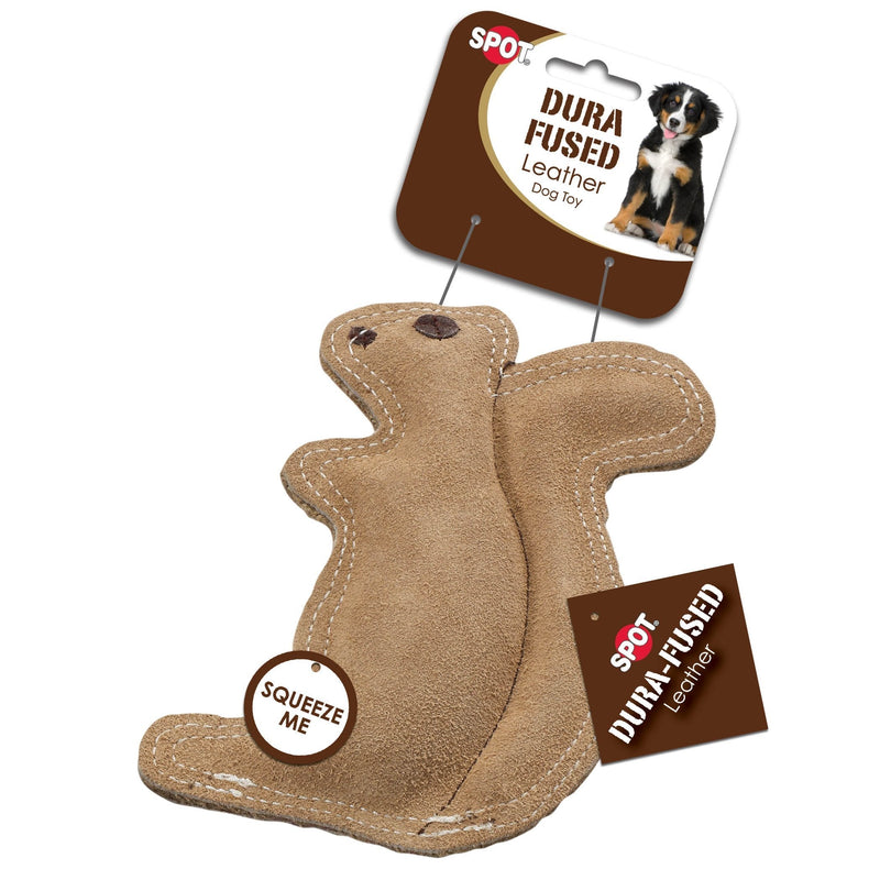 [Australia] - Ethical Pet Dura-Fused 8-Inch Leather Dog Toy, Small, Squirrel N/A 