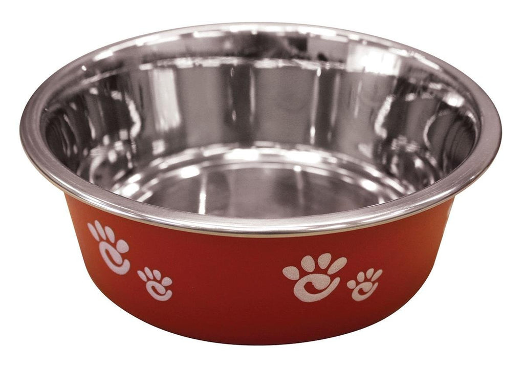 [Australia] - Ethical Pet Barcelona Matte and Stainless Steel Pet Dish, 16-Ounce, Raspberry 