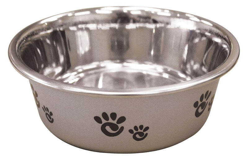 [Australia] - Ethical Pet Barcelona Matte and Stainless Steel Pet Dish, 16-Ounce, Silver 