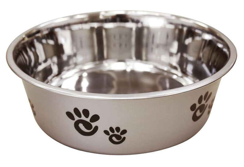 [Australia] - Ethical Pet Barcelona Matte and Stainless Steel Pet Dish, 64-Ounce, Silver 