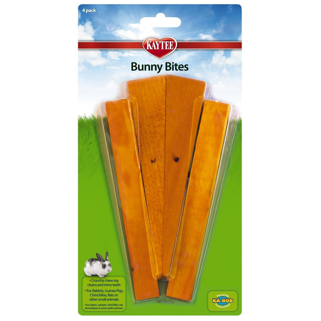 [Australia] - Kaytee Bunny Bites, 4 Piece, Carrot Chew Toys for Small Pets 