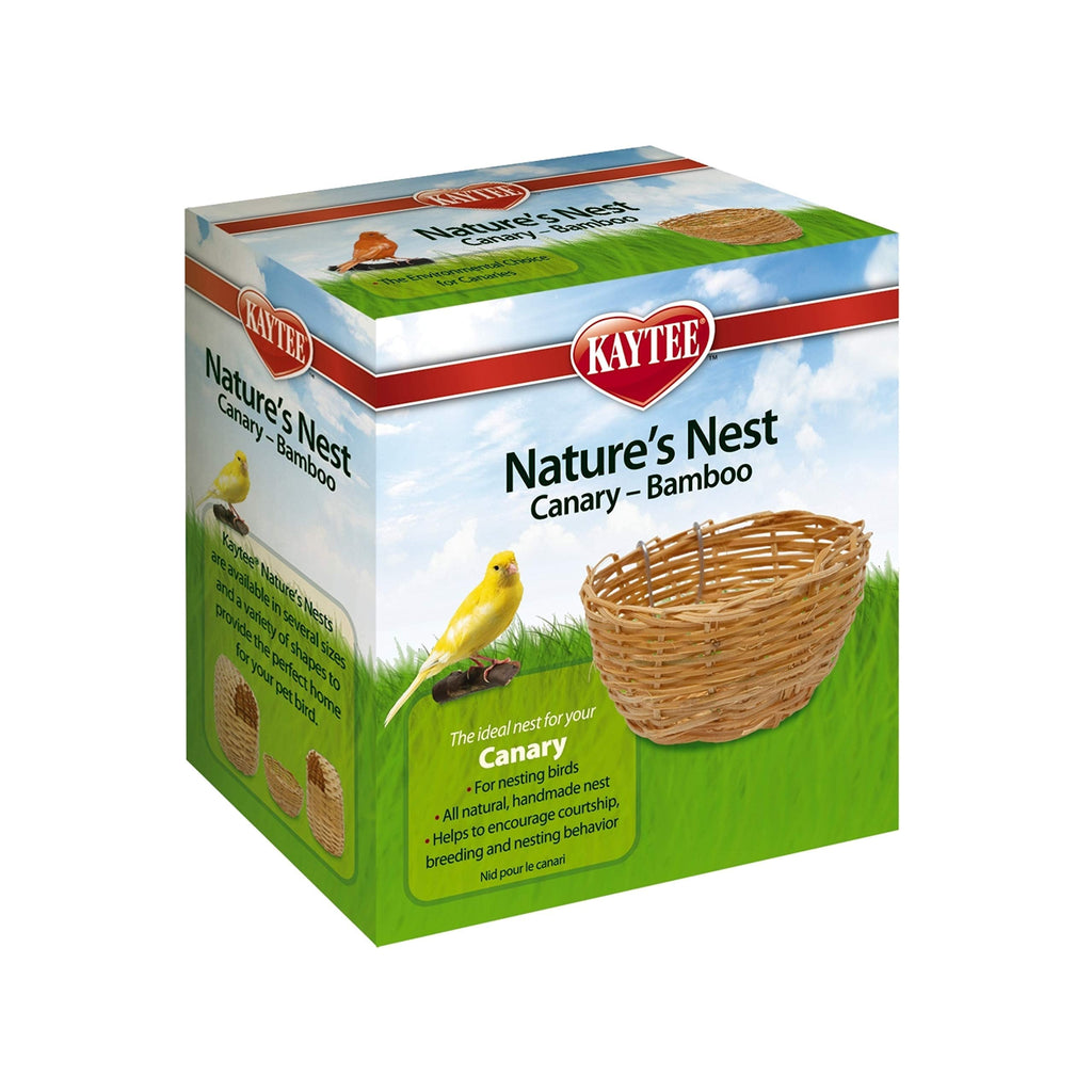 Kaytee Nature's Nest Natural Bamboo, Canary 3 3/4" diameter x 2" deep. - PawsPlanet Australia