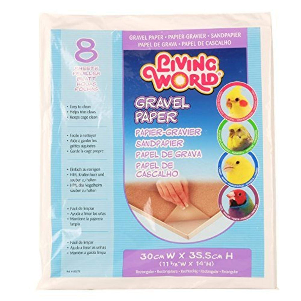 Living World Gravel Paper 12 Inches x 14 Inches (8/Pack) - PawsPlanet Australia