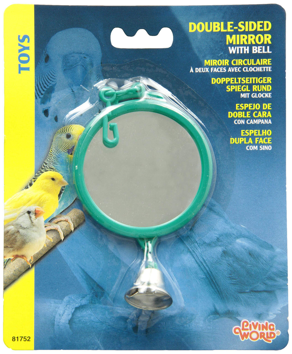 Living World Double-Sided Mirror with Bell - PawsPlanet Australia