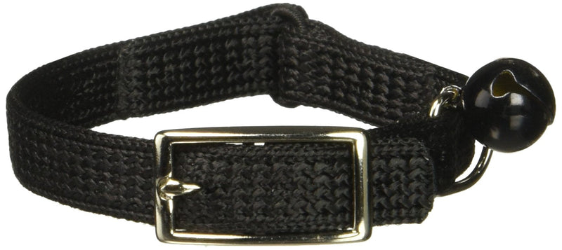 [Australia] - Coastal Pet Sassy Snag-Proof Nylon Cat Safety Collar (Black, 8" L x 3/8" W) 