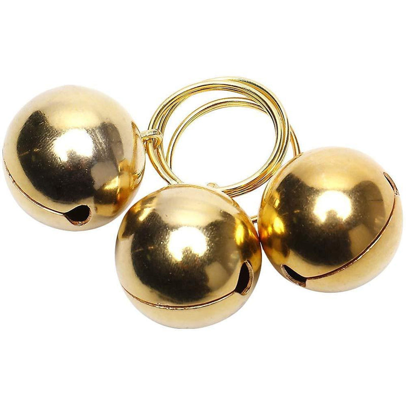 [Australia] - Coastal Pet Round Dog Bells Collar Decoration, 1-Inch Gold (3-Count) 