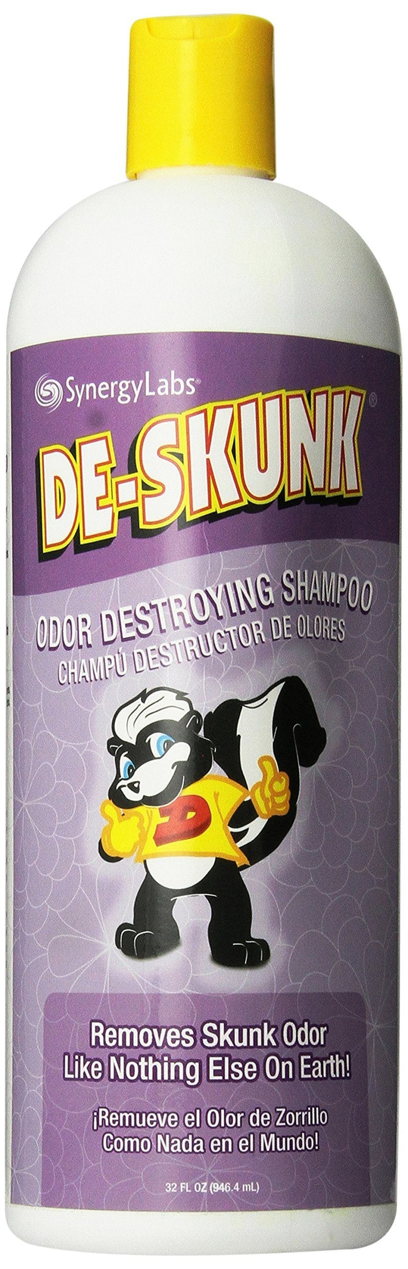 De-Skunk Odor Destroying Shampoo – Formulated with World’s Most Powerful De-Greasers to Remove Skunk Odor, Guaranteed – Only Skunk Shampoo You Need - Keep On Hand for Emergencies (32 oz.) - PawsPlanet Australia