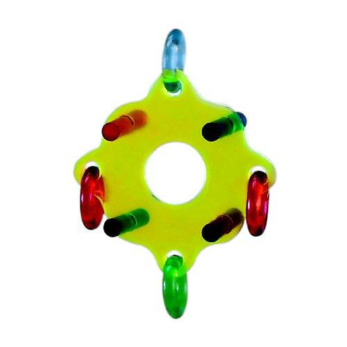 [Australia] - Prevue Rainbow Acrylic Waterwheel Perch Bird Toy for Medium Birds by Clearance Item 