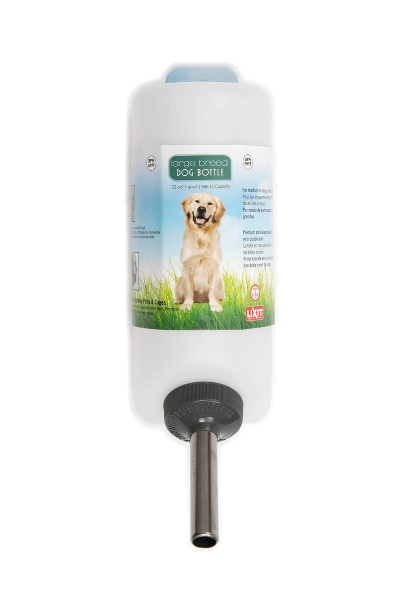 Lixit Dog Water Bottle 32oz White - PawsPlanet Australia