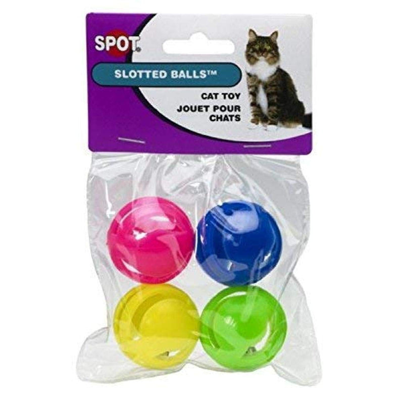 Slotted Balls Cat Toy 4pack - PawsPlanet Australia