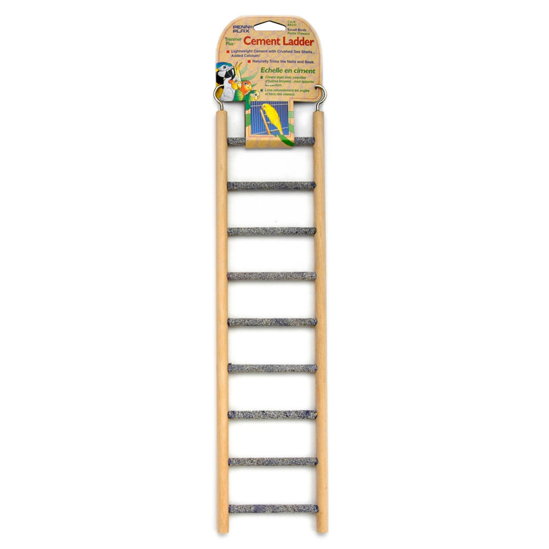 Penn-Plax Bird-Life Trimmer Plus Cement & Wood 9 Step Ladder (BA243) – Cement Made from Crushed Sea Shells – Great for Small Birds - PawsPlanet Australia