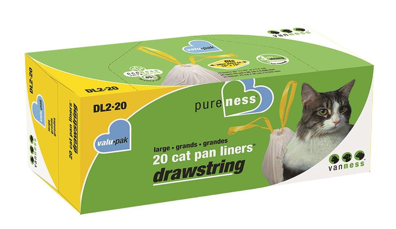 Van Ness Large Drawstring Valu-Pak Cat Pan Liners, 20 Count - PawsPlanet Australia