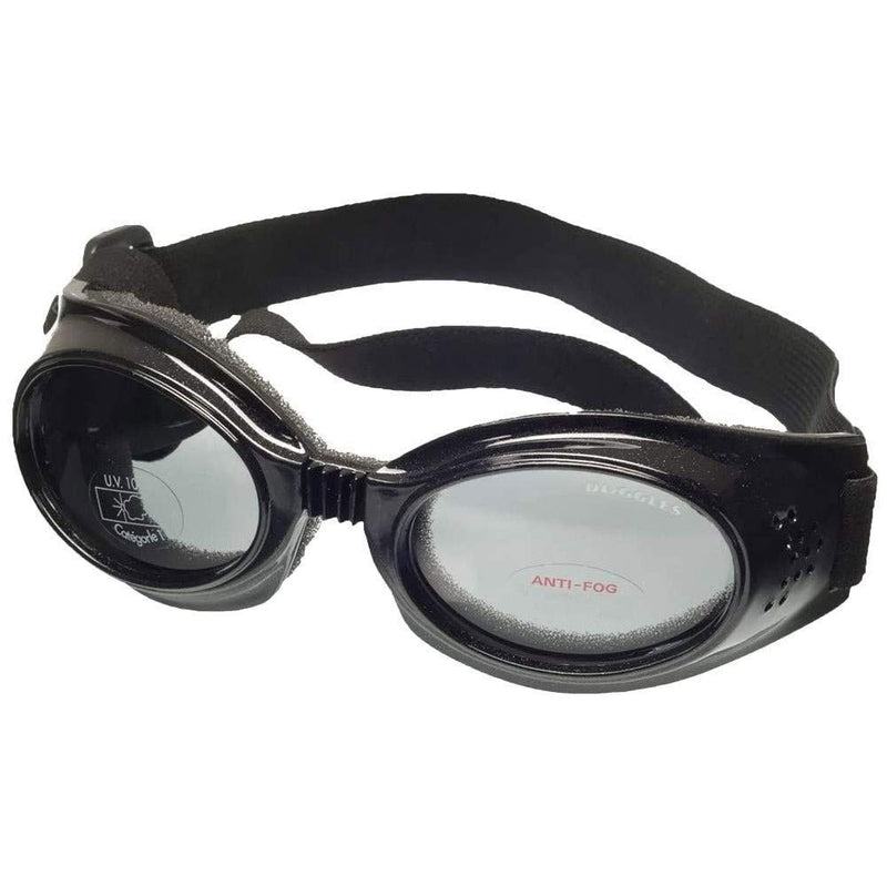Doggles ILS Dog Goggles Large Black Frame Smoke Lens - PawsPlanet Australia